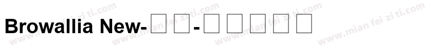 Browallia New-粗体字体转换